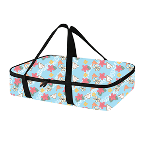 Bolsa Térmica Grande para Entrega <span class=keywords><strong>de</strong></span> Comida con Estampado Completo, Diseño Maile Pikake Twisted Lei Aloha, Bolsa Refrigerante Personalizada con Aislamiento Térmico - Product Image 6