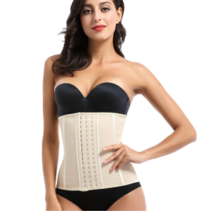 Ceinture de maintien abdominale pour femmes, en <span class=keywords><strong>latex</strong></span>, avec trous ronds, pour le sport et le fitness, ceinture de maintien de la taille, ceinture abdominale, 19 os en acier - Product Image 1