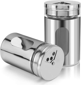 Barattolo Magnetico in Acciaio Inossidabile per Spezie e Contenitore Multiuso per <span class=keywords><strong>Sale</strong></span>, <span class=keywords><strong>Zucchero</strong></span> o Erbe – Lavaggio a Mano Consigliato – Scatola di Barattoli per Spezie - Product Image 1