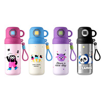Bouteille isotherme portable en acier inoxydable, grande capacité, motif dessin animé mignon, pour étudiants et enfants, avec pipette, triple usage