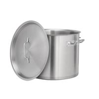 Marmite à Bouillon Direct Usine en Acier Inoxydable avec Couvercle et Doubles Poignées pour Cuisine Professionnelle Hôtelière