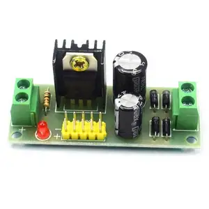 Módulo regulador de voltaje de tres terminales, 12V a 5V, 1A, módulo de fuente de alimentación regulada, L7805, LM7805