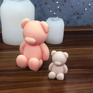 الناهض المبكر الجلوس الدب قالب شمع الجلوس الدب قالب من السيليكون حديقة الحلي شمعة معطرة المنزل ديكور الشعبية الحرف كعكة أداة - Product Image 2