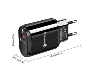 18W Single Port QC3.0 Fast Charger USB Convenient Travel Charger Suitable for Xiaomi Samsung Huawei Phones - Product Image 4