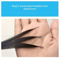 Extensions de cheveux humains européens à micro-anneaux 6D, coupe plume, cuticules alignées, lisses, Remy, grade 10A, 12 pouces, double trame machine