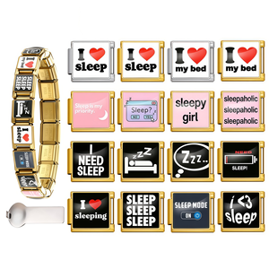 Nuevos Dijes Italianos con Temática de Sueño de 9mm para Pulsera, Chapados en Oro/Plata, Regalo de Joyería para Mujer, para Creación de Joyería DIY - Product Image 1