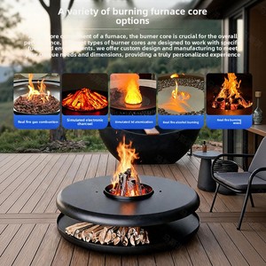 Chimenea Metálica Independiente para Exteriores, Estufa de Leña o Gas, para Jardín, Patio, Hoguera, Decoración de Hotel - Product Image 3