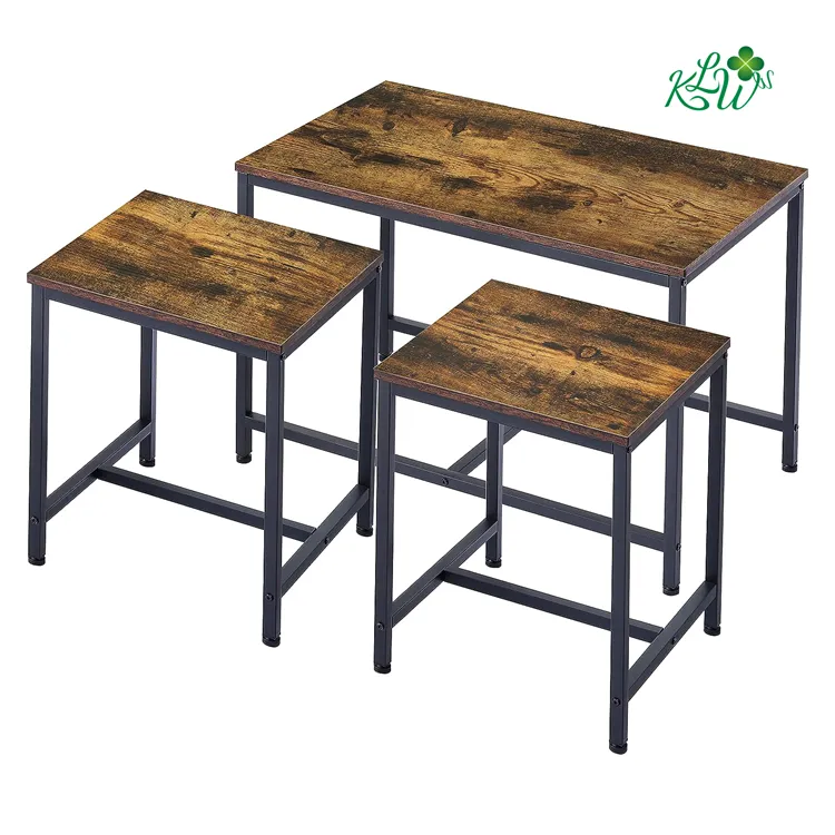 Wood Top Coffee Table Popular Design Good Quality Design Custom Solid Modern Furniture Living Room Furniture Durable 2 Pcs