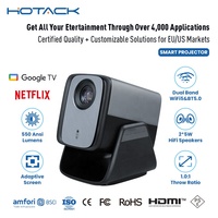 Projecteur intelligent Hotack Wholesale X5AD, haute luminosité, Full HD 1080P, home cinéma, Google TV, jeu, projecteur 4K