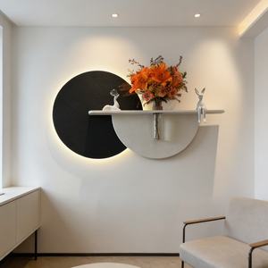 Nuevo Cuadro Decorativo LED Personalizado al por Mayor para el Hogar, Diseño Minimalista Geométrico para Entrada, Pintura Decorativa DIY de Arenisca para Colgar - Product Image 1