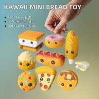 Squishies Kawaii Mini Pain Parfumés à Remontée Lente Anti-Stress Jouet Alimentaire pour Enfants en Mousse PU Douce