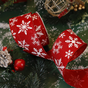Pita Natal Berpinggir Kawat <span class=keywords><strong>10</strong></span> yard/gulung untuk Dekorasi Natal, Berbagai Macam, untuk Pembuatan Pita Hadiah DIY - Product Image 4