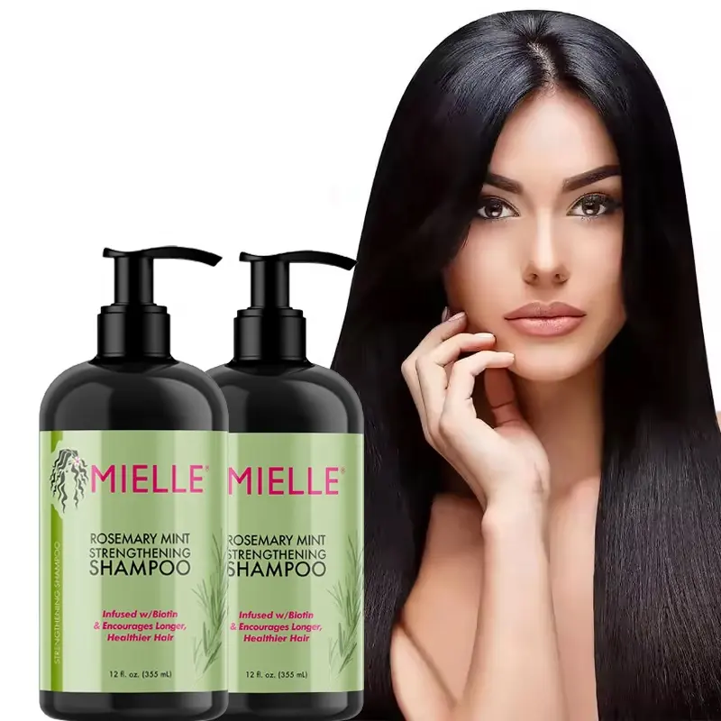 थोक 355 मिलीलीटर Mielle प्राकृतिक जैविक बाल देखभाल उत्पाद रोज़मेरी मिंट बायोटिन से युक्त मजबूत शैम्पू