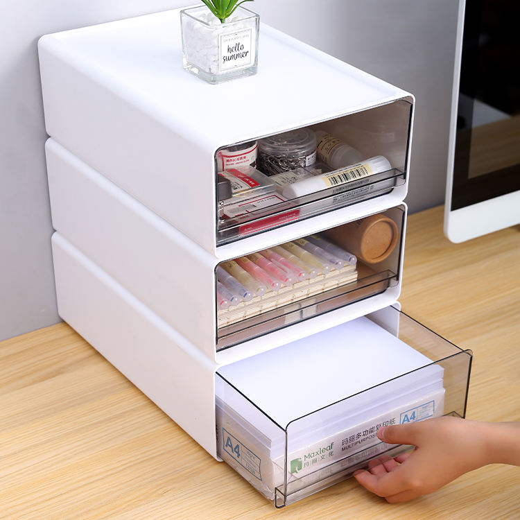 Sesame Free Sample Mini Sundries Stationery Multi Layer Plastic Pp Office Accessories Stackable Desktop Storage Drawers