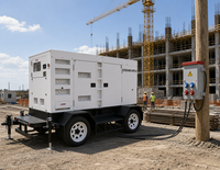 Générateurs diesel Perkins de type remorque 250 KVA, générateur mobile de type diesel 200 kW, monophasé AC, certifié CE avec option ATS
