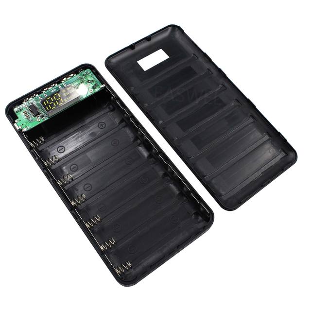 Mobile Power Bank 7S 7 18650 Case DIY Kit Battery Charger Box 5V 2.1A 3 USB LED