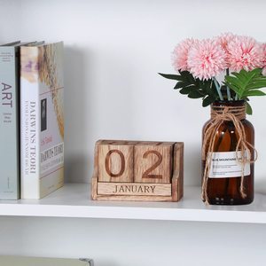 Blocs de <span class=keywords><strong>calendrier</strong></span> de date permanents de bureau définis par l'utilisateur de décoration de bureau rétro pour le <span class=keywords><strong>calendrier</strong></span> <span class=keywords><strong>en</strong></span> <span class=keywords><strong>bois</strong></span> de cadeau de Noël - Product Image 3