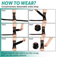 Haute qualité Compression élastique cuivre cheville orthèse soutien réglable cheville protecteur manchon avec ceinture de Compression
