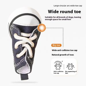 Chaussures d'été pour chien ou chat Teddy, antidérapantes et résistantes à l'usure, en toile de denim épaisse - Product Image 3