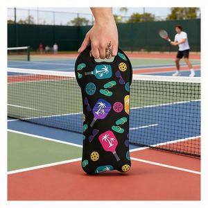 Housse de protection sur mesure pour bouteille de vin, produit promotionnel sportif de précision pour le pickleball - Product Image 1