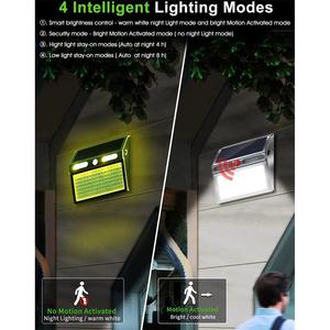 112 <b>LED</b> Solar Stainless Steel <b>Motion</b> <b>Sensor</b> Security <b>Lights</b> IP65 Waterproof for Garden Outdoor Use - Product Image 5