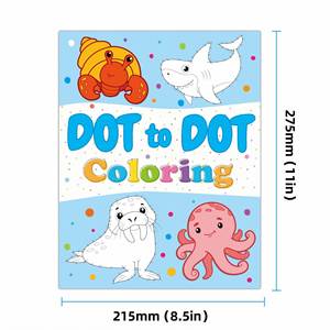 ของขวัญพิเศษสำหรับเด็ก ชุดต่อภาพ ฝึกวาดเส้น ระบายสี สัตว์ทะเล หนังสือจุดจ่อแสนสนุกสำหรับเด็ก - Product Image 6