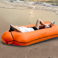 WOQI Canapé-lit gonflable imperméable et étanche pour la plage, le camping, avec oreiller pour l'extérieur et le salon