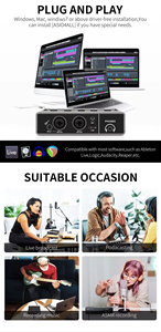Professionelle Soundkarte <span class=keywords><strong>Audio</strong></span>-<span class=keywords><strong>Interface</strong></span> Q-16 <span class=keywords><strong>2</strong></span>-Kanal <span class=keywords><strong>USB</strong></span> für Aufnahmestudio Kleiner Computer Live-Streaming Mixer - Product Image 5