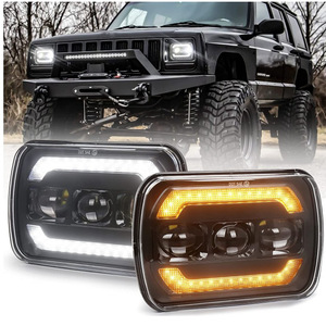 Faros delanteros LED de 7 pulgadas, ajuste universal 7x6 para vehículos utilitarios Polaris, actualización de 30000 Lm, 6000K, 12V - Product Image 1