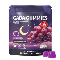 Bonbons Gommeux GABA Personnalisables Transfrontaliers – Compléments Santé Fonctionnels à la Théanine, Sans Sucre, Végétaliens, Sans Gluten, Améliorés