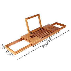 <span class=keywords><strong>Plateau</strong></span> de baignoire en bambou 10 caddie, haute qualité, extensible, pliable, support de lecture - Product Image 6
