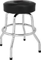 Tabouret de bar pivotant moderne en métal chromé, siège rotatif à 360 degrés, repose-pieds à anneau unique, chaise haute robuste pour cuisine, bar, café