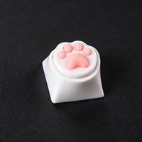 Millan – Nouveaux capuchons de touches vierges en forme de patte de chat multicolores 1U en ABS et silicone pour clavier mécanique / jouet anti-stress