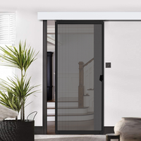 Portes d'entrée en fer forgé, double porte extérieure simple et verre pour tige principale, sécurité d'entrée de maison, porte en acier moulé noir