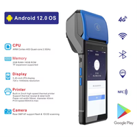 5.5 pouces système de position de stationnement de voiture sans fil Gprs Nfc terminal de position portable 4G machine de position portable avec imprimante de billets V510