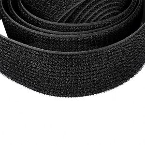 Bande auto-agrippante adhésive d'un côté, différentes tailles, adhésion forte, 100 % nylon, noire, auto-agrippante d'un côté - Product Image 2