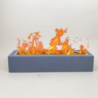 Cheminée de table rectangulaire sans fumée en ciment, brûleur en acier inoxydable, foyer à éthanol, vente en gros d'usine