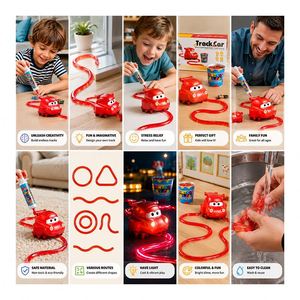 Coche motorizado para pista de slime con navegación de contorno libre, conciencia espacial, trabajo en equipo, juego de rompecabezas y paquete de inicio recreativo - Product Image 4