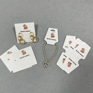 Luxus <span class=keywords><strong>Custom</strong></span> ized Schmuck Zubehör Label Hang <span class=keywords><strong>Tags</strong></span> mit <span class=keywords><strong>String</strong></span> Bekleidung Kleidungs stück Karton <span class=keywords><strong>Tags</strong></span> Ohrring Halskette Kleidung Papier - Product Image 4