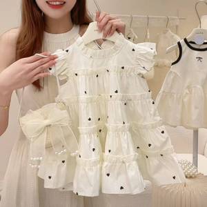 Tongxingyuan Girls Princess Dress Short Sleeve Breathable Summer Beach Style For Little Girls - Product Image 4