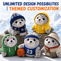 Nouvelle mascotte phoque tacheté personnalisée, jouet en peluche, fabrication directe d'usine, OEM ODM, peluche de haute qualité, jouet en peluche personnalisé, cadeau promotionnel
