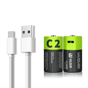 IILEER Baterías Cilíndricas Recargables de Iones de Litio C2 de Gran Capacidad, 3000mAh 4995mWh 1.5V para Juguetes - Product Image 2