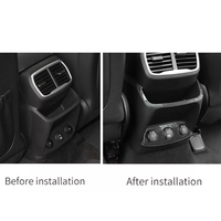 Décoration de voiture en fibre de carbone en acier inoxydable OEM pour Hyundai Santa Fe boîte de rangement arrière cercle lumineux couvercle décoratif USB