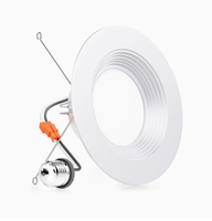Plafonnier LED encastré sur mesure à spectre complet 4 et 6 pouces, avec baffle anti-éblouissement, homologué ETL pour l'éclairage de projets