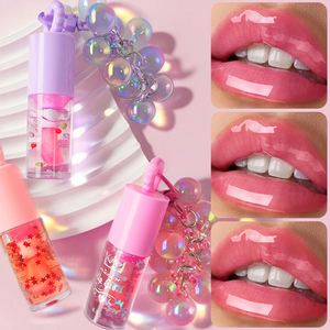Wholesale Vegan MAGIC LIP Gloss <b>Sunscreen</b> Clear Lovely Heart Glitter Lip Oil <b>Waterproof</b> Makeup Color-Changing Herbal Liquid - Product Image 2