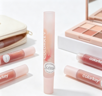 Gloss à lèvres rose en tube souple, embout ergonomique incliné, bouchon à vis plat, impression personnalisée, huile à lèvres, mini format voyage, échantillon de soin des lèvres, emballage OEM