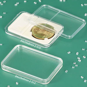 SUNSHING Boîtier de rangement personnalisé en plastique pour pièces de monnaie, avec plateau intérieur pour présentoir de pièces de monnaie argentées certifiées NGC PCGS - Product Image 1