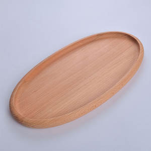 Bandeja de Servicio Ovalada Grande de Madera de 2 Piezas para Cena, 40x22cm y 34x17cm, para Restaurante, Precios Económicos - Product Image 2