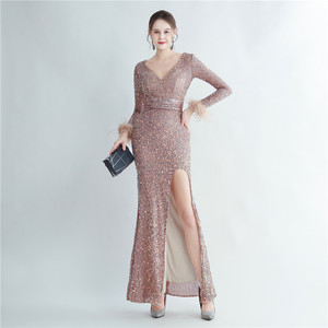 31207-S #   Robe de soirée longue à sequins, <span class=keywords><strong>grande</strong></span> taille, pour spectacle et banquet - Product Image 6