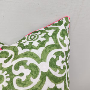 Funda de Almohada de Lona 100% Algodón para Decoración del Hogar y Exteriores, Fundas de Cojín Preppy Verde <span class=keywords><strong>Trébol</strong></span> con Cremallera Oculta - Product Image 5